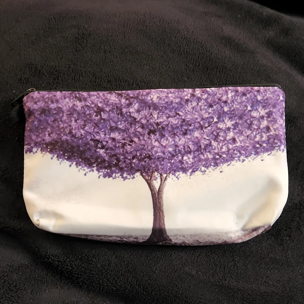 NEW- Cosmetic bag- Tree, purple